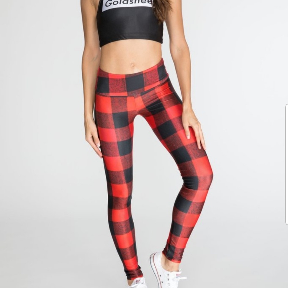 Goldsheep red plaid extra small